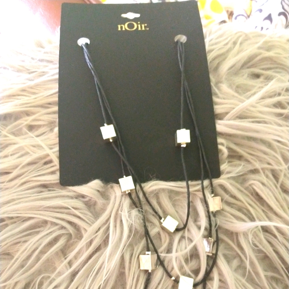 NOir Cubed Layered Necklace
